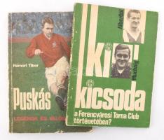 2 db Fradival kapcsolatos könyv: Hámori Tibor: Puskás. Legenda és valóság. Bp., é.n. Sportropaganda. + Alberttől Mucháig. Ki kicsoda a Ferencvárosi Torna Club történetében? Bp., 1987. 109p. Kiadói papírkötésben, Mindkét kötet kopásokkal.