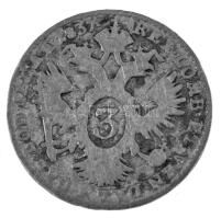 Ausztria 1837A 3kr Ag "I. Ferdinánd" T:F Austria 1837A 3 Kreuzer Ag "Ferdinand I"...