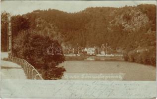 1901 Gars-Thunau, Thunau am Kamp; Schimmelsprung / castle ruins. G. Hiesberger (Eggenburg) photo (cut)