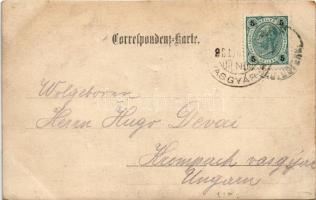 1901 Gars-Thunau, Thunau am Kamp; Schimmelsprung / castle ruins. G. Hiesberger (Eggenburg) photo (cu...