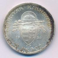 1938. 5P Ag "Szent István" T:AU patina Adamo P8.1