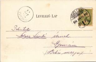 1904 Békéscsaba, Békés-Csaba; Kossuth tér, motor vonat, városi vasút, kisvasút. Corvina könyvnyomda ...