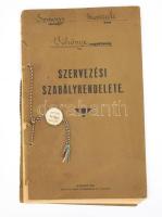 1934 Böhönye nagyközség (Somogy vármegye, Marcali járás) szervezési szabályrendelete. Teljesen kitöltött. Kb 60 oldal