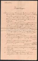 1870 Körmend, Sonnevend család egyik tagjának elhalálozásával kapcsolatos magyar ny. okmányok: jegyzőkönyv másolata, számla, nyugta