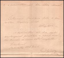 1876 Kiskunfélegyháza-Szabadszállás, 2 db okmány, egyik Tóth Gábor szabadszállási református lelkész...