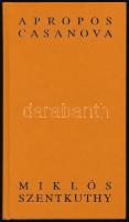 Szentkuthy, Miklós: Apropos Casanova. 993. számozott példány. Berlin, 2020, Die Andere Bibliothek. Bibliofil kiadás, certifikációval, megrendelőlappal. Kiadói kartonált kötés, hátoldalon kis folt, egyébként jó állapotban.