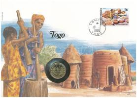 Togo 1987. 5Fr felbélyegzett borítékban, bélyegzéssel, német nyelvű leírással T:UNC Togo 1987. 5 Franc in envelope with stamp and cancellation, with German description C:UNC