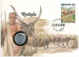 Ruanda 1970. 2Fr felbélyegzett borítékban, bélyegzéssel, német nyelvű leírással T:UNC Rwanda 1970. 2 Francs in envelope with stamp and cancellation, with German description C:UNC