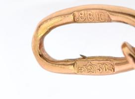 14K arany (Au) medál tanzanittal. Jelzett 1,55g