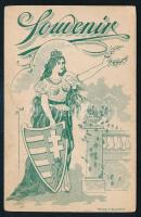 cca 1900-1910 Női portré, keményhátú fotó, jelzés nélkül, hátoldalán dekoratív szecessziós magyarok ...