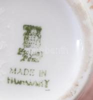 Zsolnay orchidea mintás kisváza, jelzett, m: 10 cm