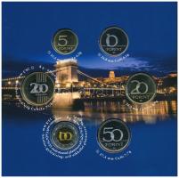 2009. 5Ft-200Ft (6xklf) "Lánchíd" forgalmi sor szettben T:PP kopottas külső védőtok