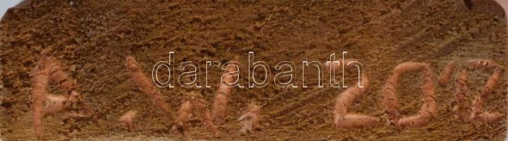 Gondolkodó Krisztus faragott fa szobor, jelzett, m: 23 cm