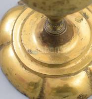 cca 18-19. sz., Templomi kehely és ostyatál, aranyozott fém, d: 13,5 cm, m: 15,5 cm