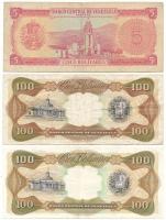 Venezuela 1970. 5B + 1989-1992. 100B (2xklf) T:F
Venezuela 1970. 5 Bolivares + 1989-1992. 100 Boliv...