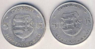 1947. 5Ft Ag "Kossuth" (2x) T:2/3,3 ph