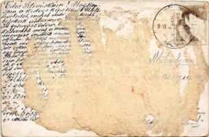 1940 Hajdúszoboszló, Csónakázó tó (ragasztónyom / gluemark)