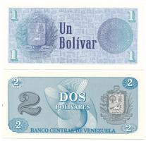 Venezuela 1989. 1B + 2B T:AU
Venezuela 1989. 1 Bolivares + 2 Bolivares C:AU
Krause P#68, P#69