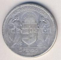 1930. 5P Ag "Horthy jobbra" T:3 kis ph