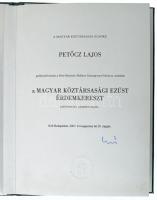 1991. "Magyar Köztársasági Ezüst Érdemkereszt, polgári tagozat" ezüstözött bronz kitüntetés mellszalagon, eredeti dísztokban, szalagsávval, adományozói okirattal Petőcz Lajos (1919-2009) festőművész, képzőművész részére T:UNC Hungary 1991. "Silver Cross of Merit of the Hungarian Republic, Civil Grade" silver plated bronze decoration with ribbon, in slightly damaged original case with miniature ribbon, and with donation document for Lajos Petőcz (1919-2009) painter, visual artist C:UNC NMK 745.