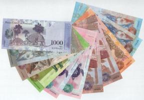 Venezuela 2007-2017. 2B - 1000B (11xklf) T:AU hullámos papír
Venezuela 2007-2017. 2 Bolivares - 100...