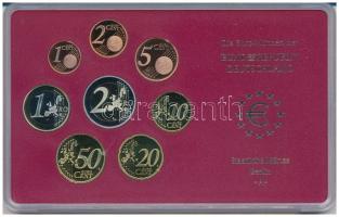 Németország 2002A 1c-2E (8xklf) forgalmi szett műanyag és papírtokban T:PP Germany 2002A 1 Cent - 2 Euro (8xdiff) coin set in plastic and paper case C:PP