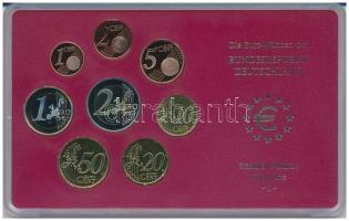 Németország 2002G 1c-2E (8xklf) forgalmi szett műanyag és papírtokban T:PP Germany 2002G 1 Cent - 2 Euro (8xdiff) coin set in plastic and paper case C:PP