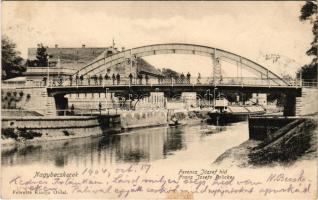 1904 Nagybecskerek, Zrenjanin, Veliki Beckerek; Ferenc József híd / bridge