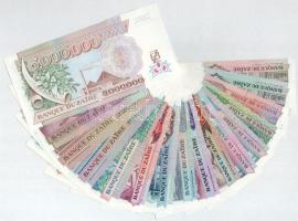 Zaire 1988-1993. 1NZ - 5.000.000Z (16xklf) T:AU, közte XF
Zaire 1988-1993. 1 Nouveau Zaire - 5.000....