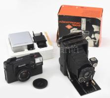 Voigtländer Bessa kamera, hiányos + Agfatronic 160B vaku + Mamiya 135AF fényképezőgép