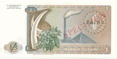 Zaire 1972. 1Z "C 0000000 A", "MINTA" felülbélyegzéssel T:AU pici folt
Zaire 19...