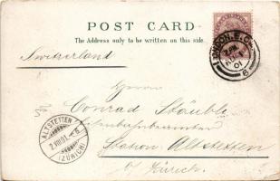 1901 London, Piccadilly Circus, horse carriages (small tear)