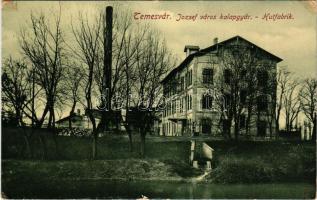 Temesvár, Timisoara; Józsefváros kalapgyár. Gerő Manó kiadása / Hutfabrik / Iosefin hat factory (EK)