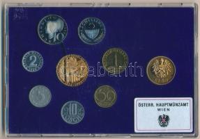 Ausztria 1988. 2gr-20Sch (8xklf) forgalmi sor + Bécsi Verde zseton, műanyag dísztokban T:PP Austria 1988. 2 Groschen - 20 Schilling (8xdiff) coin set + Vienna Mint token, in original plastic case C:PP