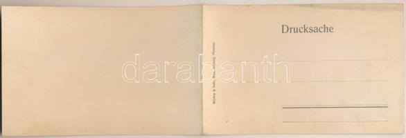 Salzburg, Makartplatz, Hotel Bristol. 2-tiled folding panoramacard (fl)