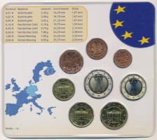 Németország 2002A 1c-2E (8x) forgalmi sor, lezárt műanyag tokban T:UNC
Germany 2002A 1 Cent - 2 Eur...