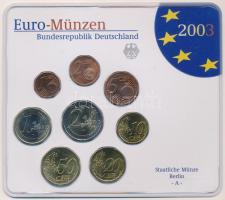 Németország 2003A 1c-2E (8x) forgalmi sor, lezárt műanyag tokban T:UNC Germany 2003A 1 Cent - 2 Euros (8x) coin set, in sealed plastic case C:UNC