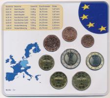 Németország 2003A 1c-2E (8x) forgalmi sor, lezárt műanyag tokban T:UNC
Germany 2003A 1 Cent - 2 Eur...