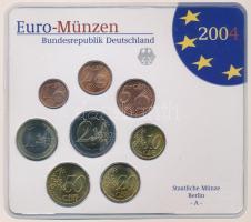 Németország 2004A 1c-2E (8x) forgalmi sor, lezárt műanyag tokban T:UNC Germany 2004A 1 Cent - 2 Euros (8x) coin set, in sealed plastic case C:UNC