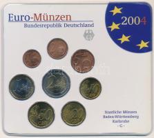 Németország 2004G 1c-2E (8x) forgalmi sor, lezárt műanyag tokban T:UNC Germany 2004G 1 Cent - 2 Euros (8x) coin set, in sealed plastic case C:UNC