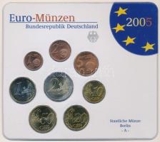 Németország 2005A 1c-2E (8x) forgalmi sor, lezárt műanyag tokban T:UNC Germany 2005A 1 Cent - 2 Euros (8x) coin set, in sealed plastic case C:UNC