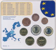 Németország 2005D 1c-2E (8x) forgalmi sor, lezárt műanyag tokban T:UNC
Germany 2005D 1 Cent - 2 Eur...