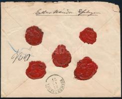 1877 Pénzes levél Esztergomból Körmöczre