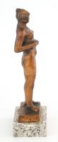Kiss Kovács Gyula (1922-1984): Női akt. Bronz, gránit talapzaton. Jelzett 27 cm