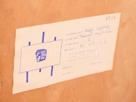 Hegyi György (1922-2002): Trnovoi triptichon II. Mozaik, fa. Hátoldalán jelzett, töredékes Műcsarnok...