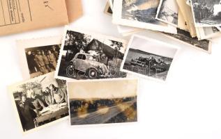 II. világháborús katonai fotó tétel, össz. 27 db, vegyes állapotban, 5x3,5 cm és 13,5x8,5 cm között