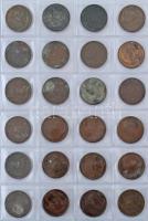 ~1926-1942. 2f bronz és Fe (120db) kisalakú berakóban T:vegyes