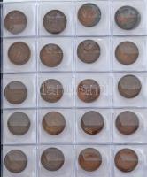 ~1926-1939. 1f bronz (114db) kisalakú berakóban T:vegyes