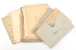 cca 1900-1950 Nagy Béla karp. őrmester, állampénztári tiszt és családtagjainak levelezése, iratai, stb., összesen kb. 30 db