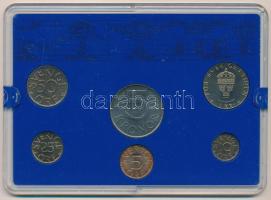 Svédország 1981. 5ö - 5K (6xklf) forgalmi sor műanyag tokban T:UNC karcos tok
Sweden 1981. 5 Öre - ...
